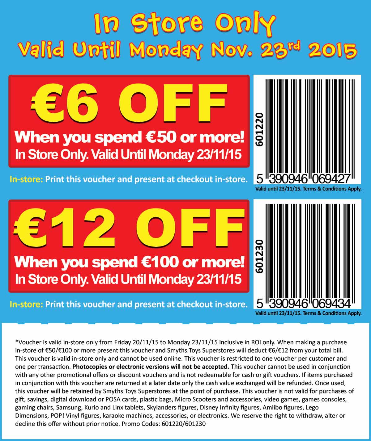 smyths high street vouchers