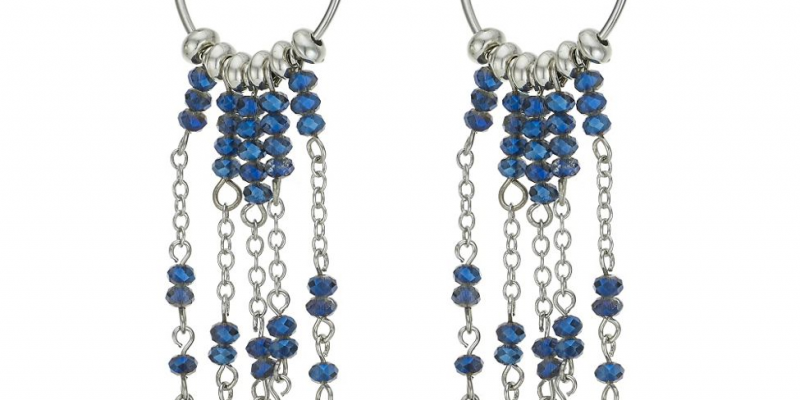 Designer blue bead hoop drop earring now only €5.40 (WAS €14.40 Save 62%) – @debenhams.