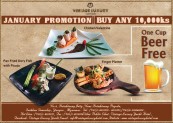 Vintage Luxury Festive Offer On January Promotion– Food+Beer(Free) at 10,000Ks