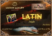 Do you admirer of LATIN Live Music???Then come to Vintage Luxury Yacht Hotel on 12.1.2019 (Sat), 8:00 Pm to 10:00 Pm.